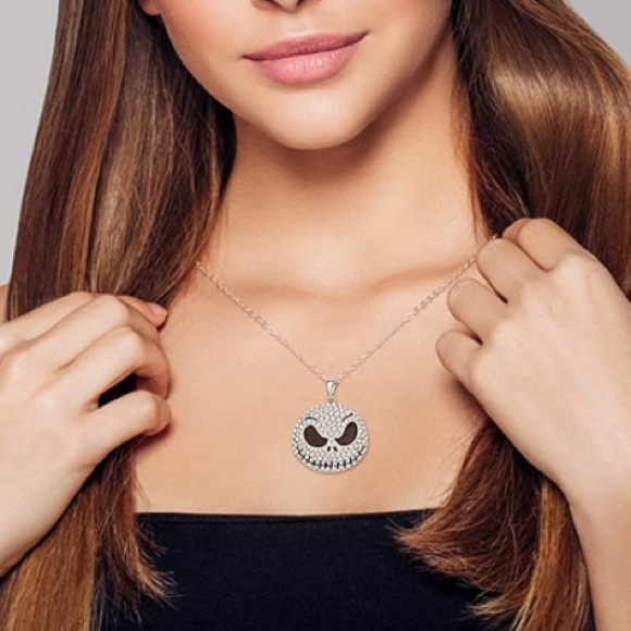 Diamond Nightmare Before Christmas Scene Necklace - Picture 6 of 12